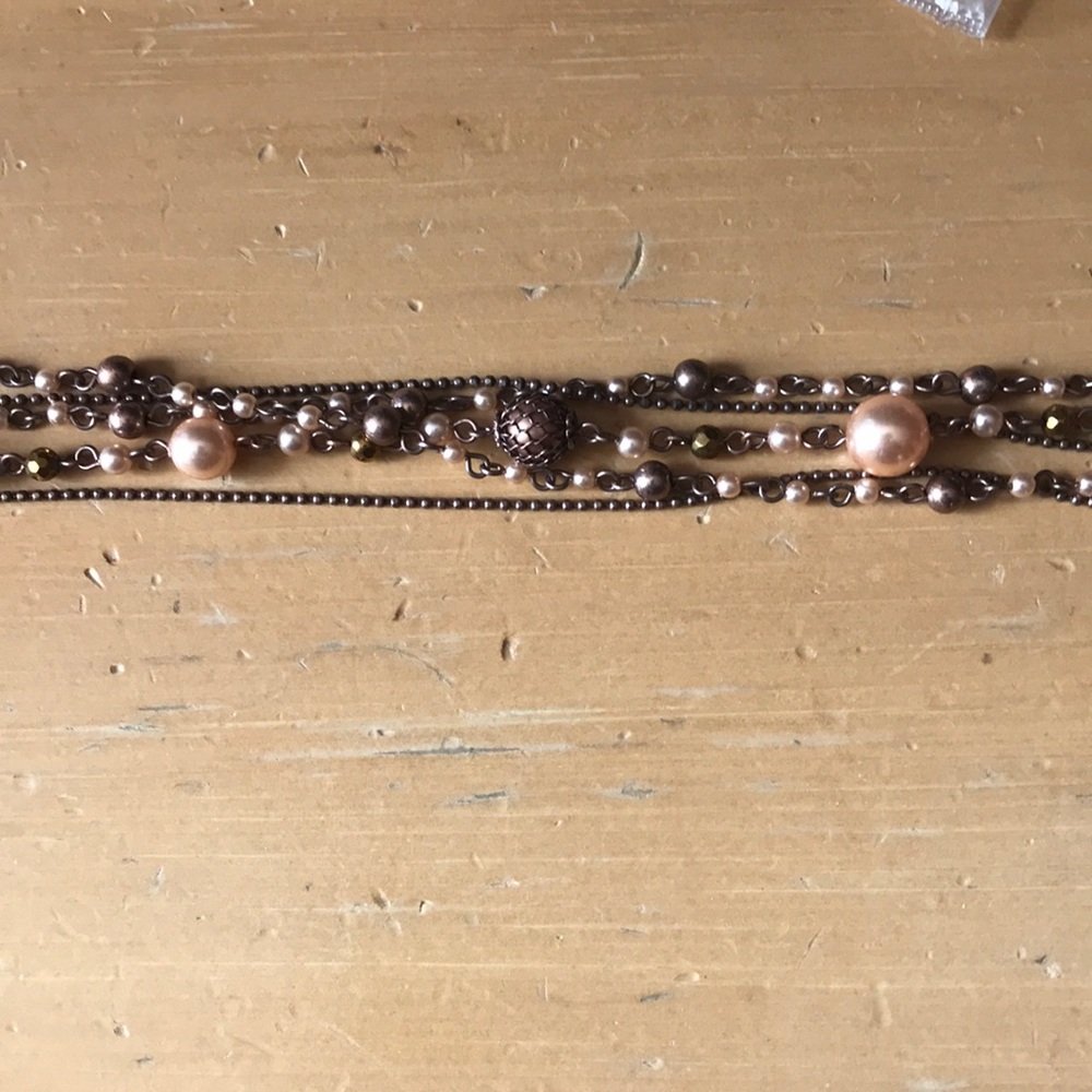 Rose gold and pearl costume jewelry used